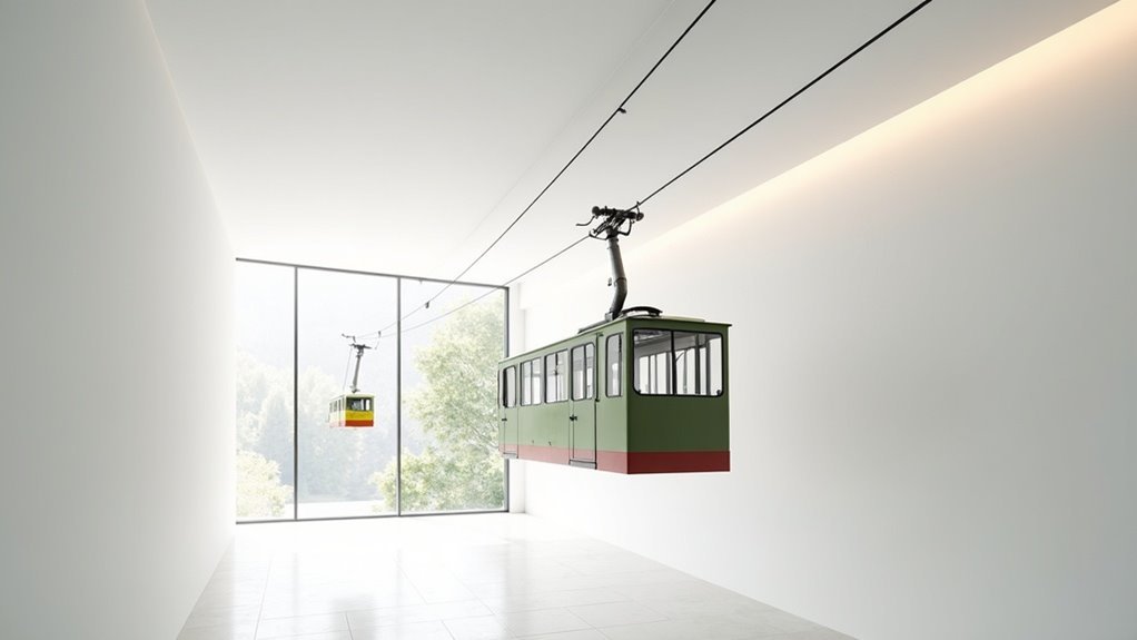 cable trolleys clear ceiling