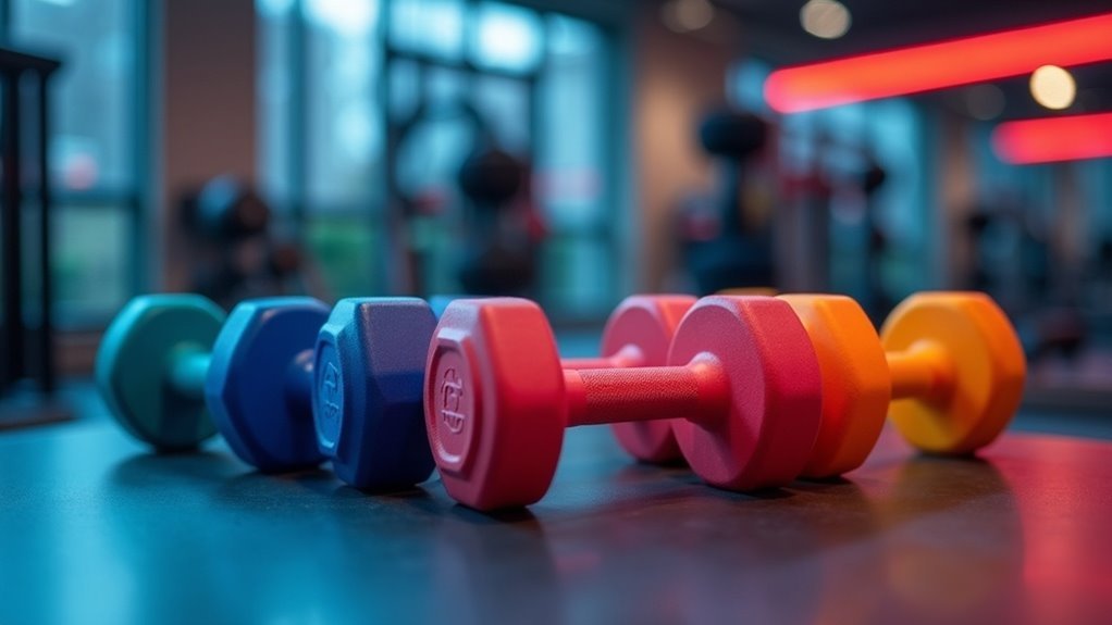 comfortable soft grip dumbbells