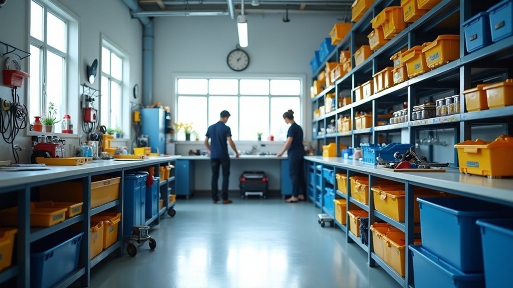 efficient storage organization minimizes setup