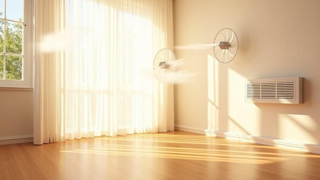 fans and vents facilitate airflow
