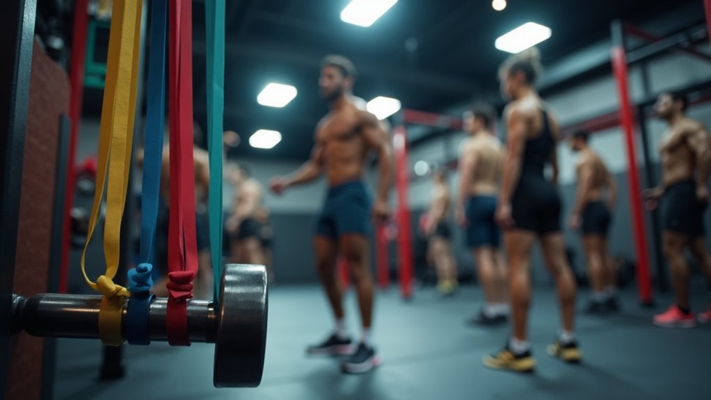 mini band and barbell warmup