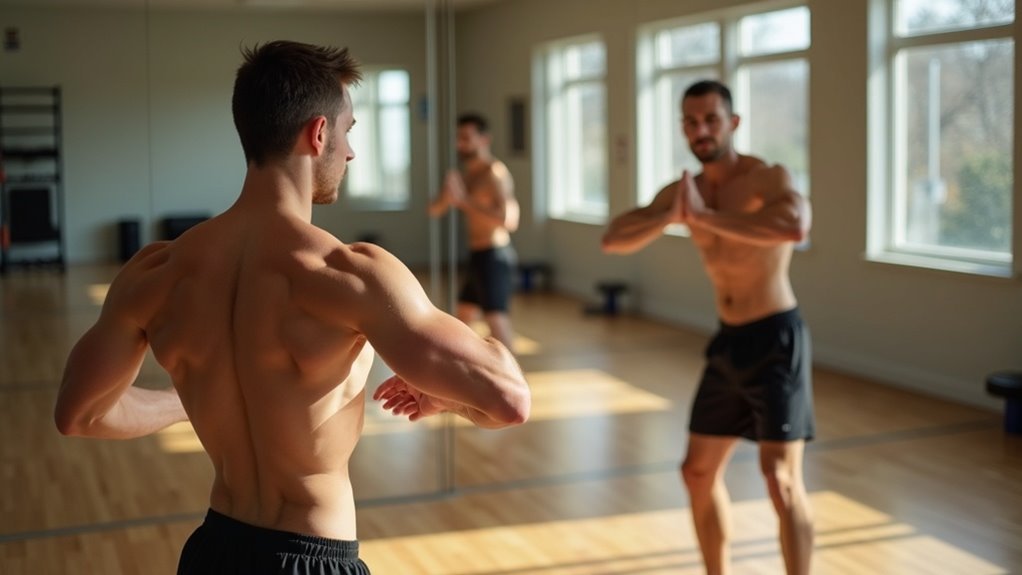 mirrors enhance scapular alignment