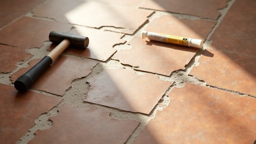 repairing interlocking tile gaps