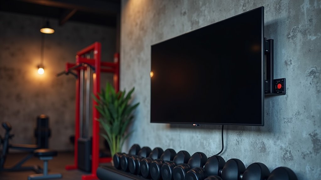 securely install gym television