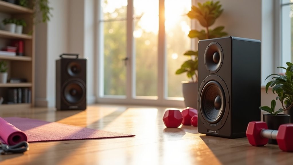 speakers installation for workouts