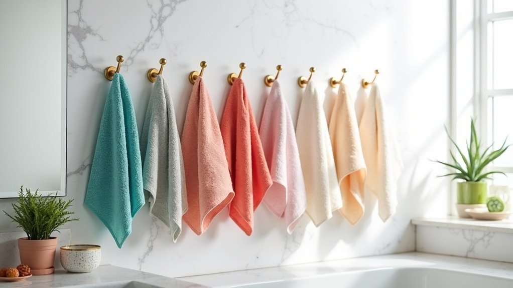 stylish bathroom towel organization